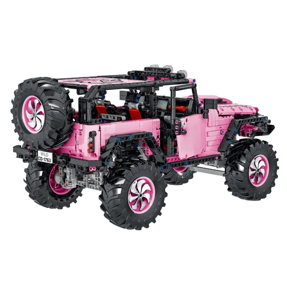 Set de blocuri mașinuță off-road roz 2471 piese