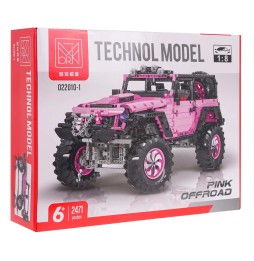 Pink Offroad Car Set 2471 Pieces