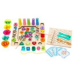 Wooden 6-in-1 Educational Game Set for Kids