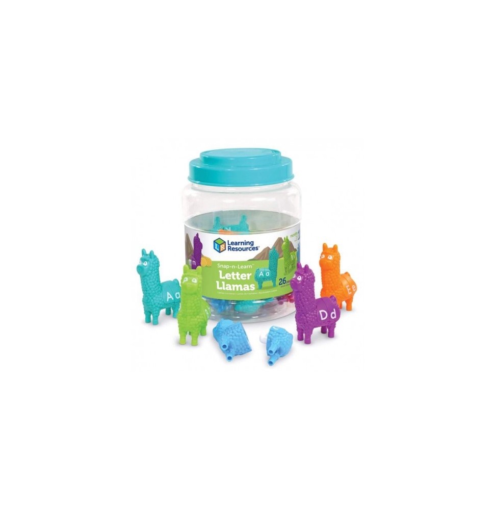 Llama Figurines for Learning Letters and Colors