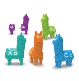 Llama Figurines for Learning Letters and Colors