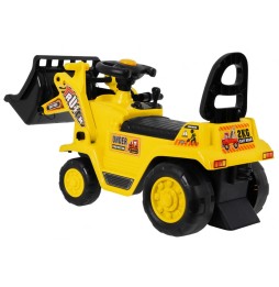 Kids Push Toy Ride-On Bulldozer with Helmet