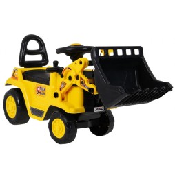 Kids Push Toy Ride-On Bulldozer with Helmet