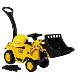 Kids Push Toy Ride-On Bulldozer with Helmet