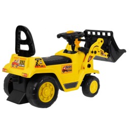 Kids Push Toy Ride-On Bulldozer with Helmet