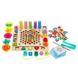 Wooden 6-in-1 Educational Game Set for Kids