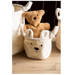 Childhome Plush Toy Bin - Teddy Bear