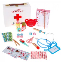 Set medical din lemn pentru copii 3+ cu accesorii