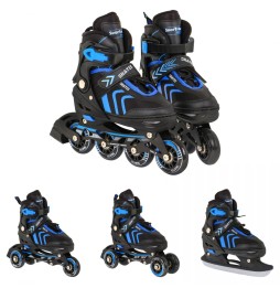 4in1 Kids Skates, Rollerblades, Ice Skates Blue