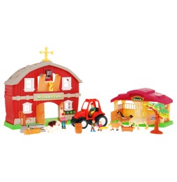 Ferma veselă pentru copii 3+ figurine cu grajd și tractor