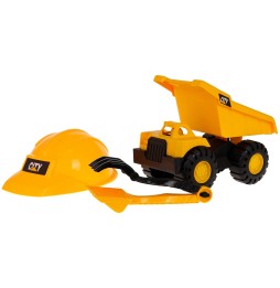 Kids Dump Truck Set with Helmet and Accessories