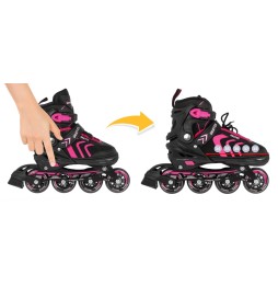 4-in-1 Kids Roller and Ice Skates Size 34-38 Pink