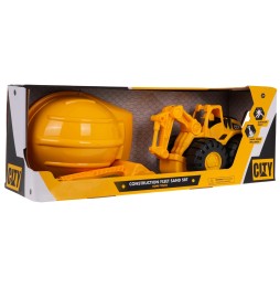 Set excavator + cască pentru copii