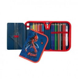 Spider-Man Pencil Case with Supplies for Kids