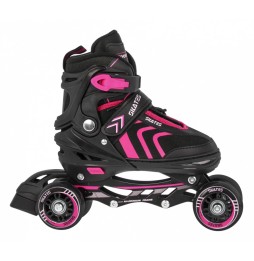 4-in-1 Kids Roller and Ice Skates Size 34-38 Pink