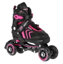 4-in-1 Kids Roller and Ice Skates Size 34-38 Pink