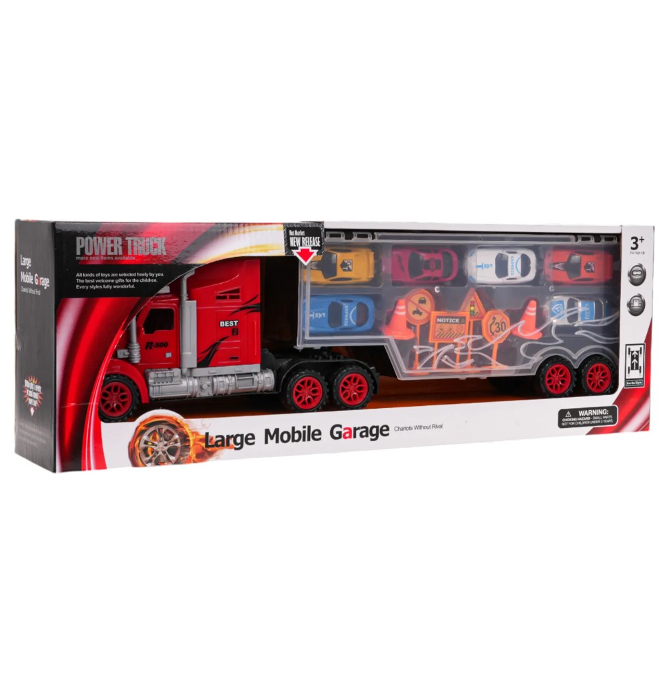 Truck garage with cars for kids - toy set