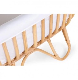 Childhome Rattan Crib 90x50cm Natural with Mattress