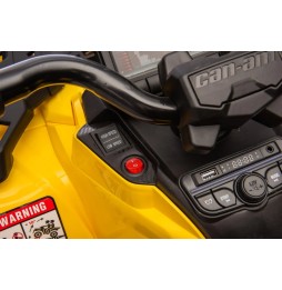 Can Am Outlander ATV Yellow with MP3 and Bluetooth