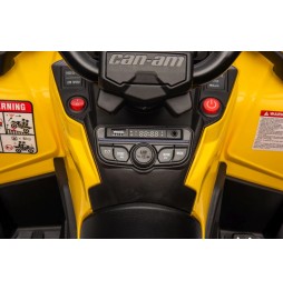 Can Am Outlander ATV Yellow with MP3 and Bluetooth