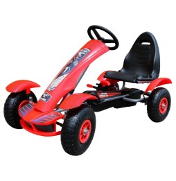 Gokart cu pedale Racing XL pentru copii - roți umflate