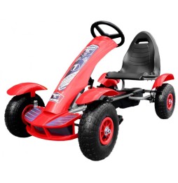 Gokart cu pedale Racing XL pentru copii - roți umflate