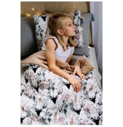 Reversible Bamboo/Velvet Blanket - Light Fawns