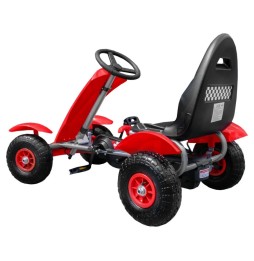 Racing XL Pedal Go-Kart for Kids with Inflatable Wheels