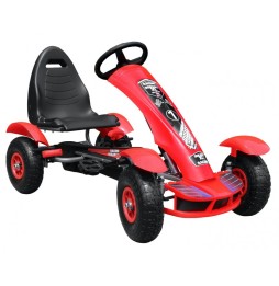 Gokart cu pedale Racing XL pentru copii - roți umflate