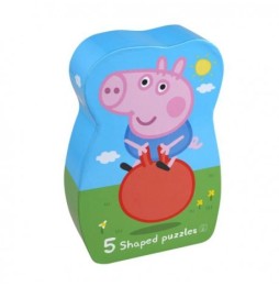 Puzzle pentru copii în cutie decorativă, George, set 5