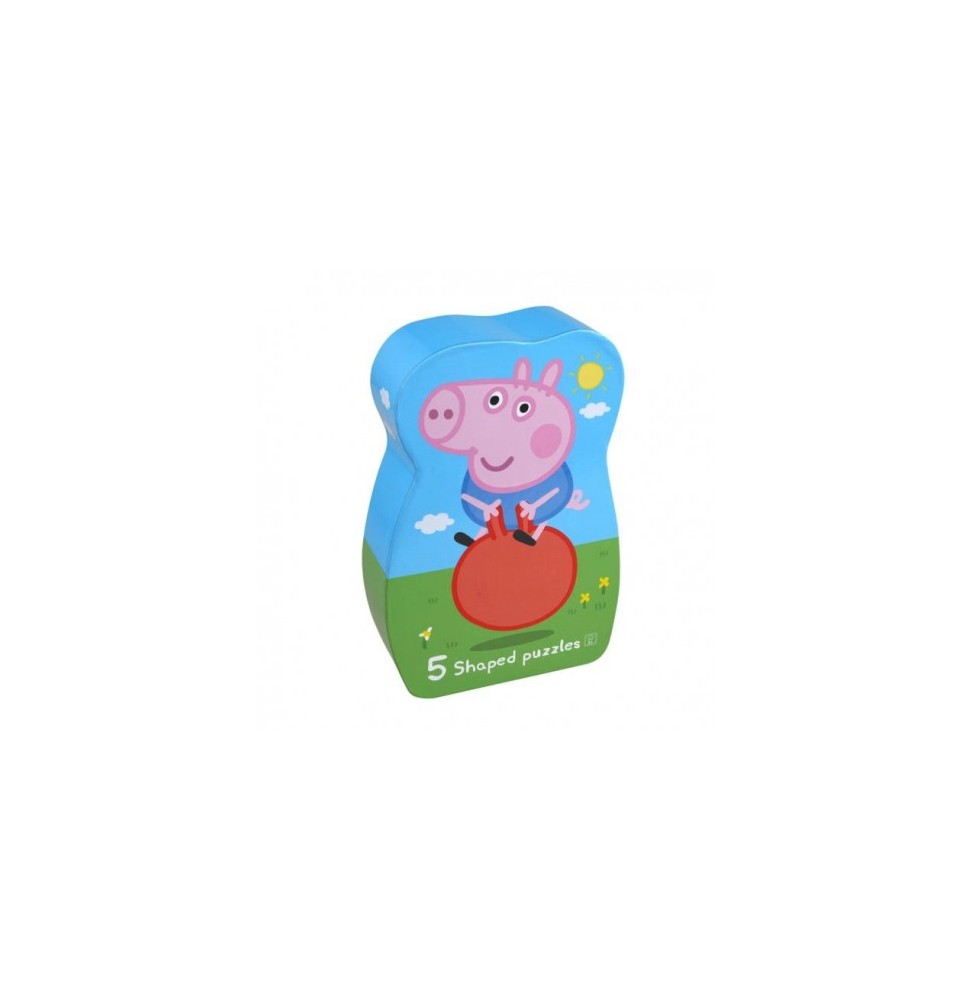 Puzzle pentru copii în cutie decorativă, George, set 5