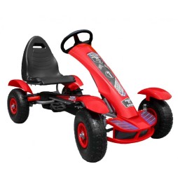 Gokart cu pedale Racing XL pentru copii - roți umflate