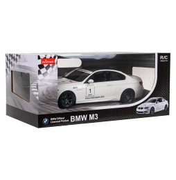 Bmw m3 alb rastar model 1:14 controlat de la distanță