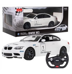 Bmw m3 alb rastar model 1:14 controlat de la distanță