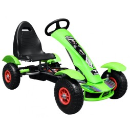 Gokart na pedały Racing XL dla dzieci 3+ z pompowanymi kołami