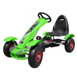 Gokart na pedały Racing XL dla dzieci 3+ z pompowanymi kołami