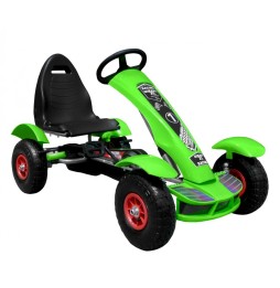 Gokart na pedały Racing XL dla dzieci 3+ z pompowanymi kołami