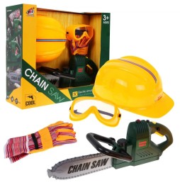 Large Builder Set for Kids with Chainsaw and Accessories