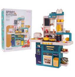 Interactive kitchen set for kids with sound and light