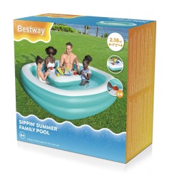 Inflatable Family Pool 218x218x48 with Table