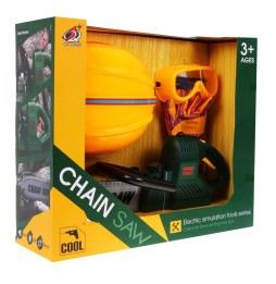 Large Builder Set for Kids with Chainsaw and Accessories