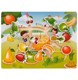 Wooden Fruit and Vegetable Puzzle Set for Kids