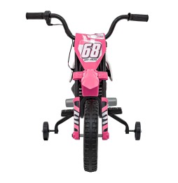 Pink Battery-Powered Kids Motor with Audio Panel