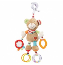 Oskar Bear Educational Toy Pendant with Rattle