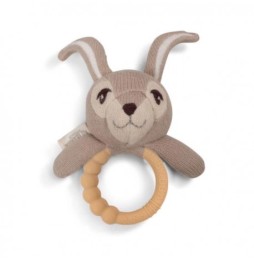 Filibabba silicone teether with rattle bunny