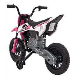 Pink Battery-Powered Kids Motor with Audio Panel