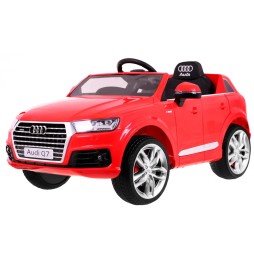 Audi Q7 Quattro S-Line czerwony z pilotem i radio MP3 LED