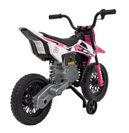 Pink Battery-Powered Kids Motor with Audio Panel