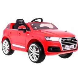 Audi Q7 Quattro S-Line czerwony z pilotem i radio MP3 LED