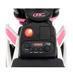 Pink Battery-Powered Kids Motor with Audio Panel